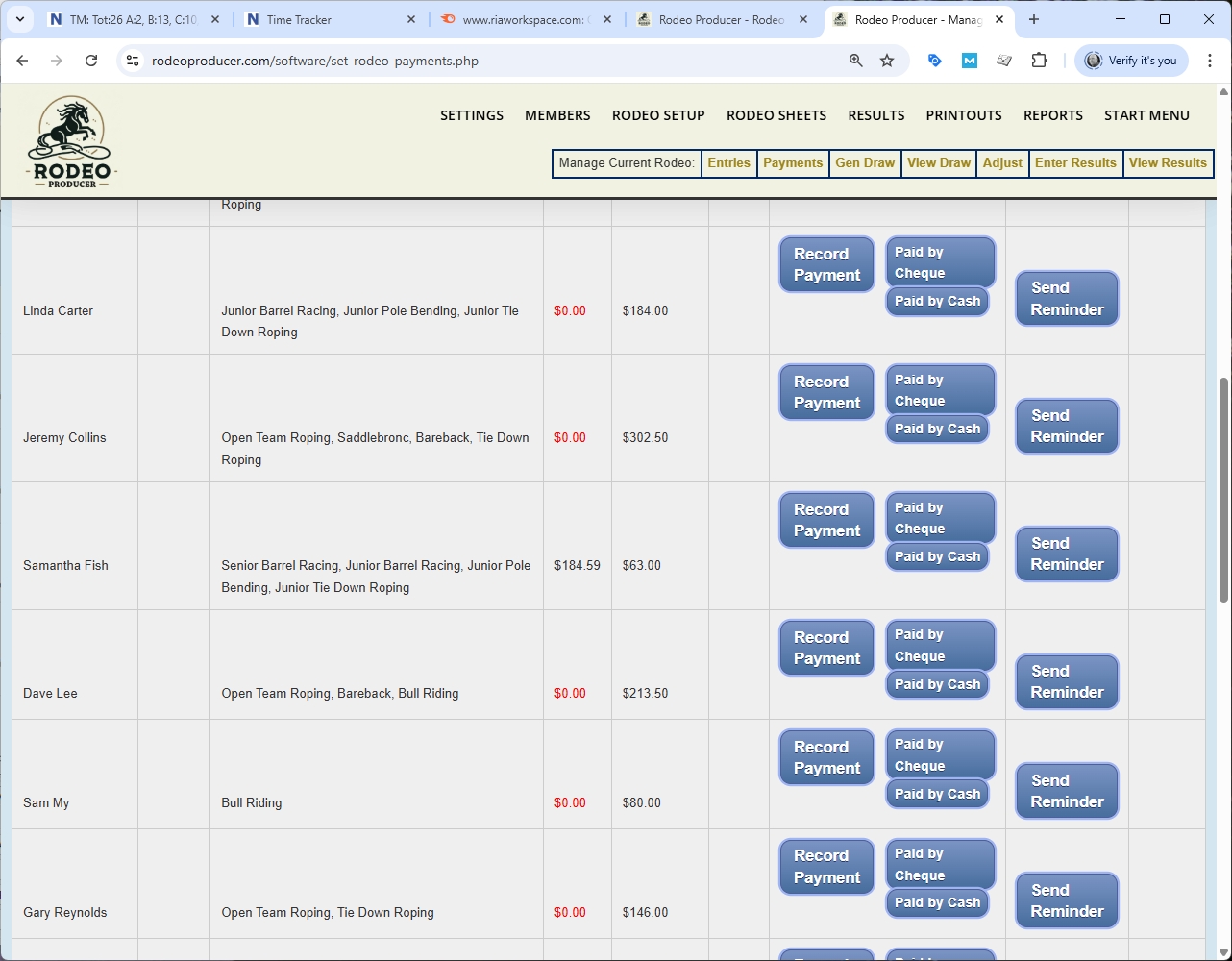 rodeo producer - rodeo setup - set payments - payment - samantha fish