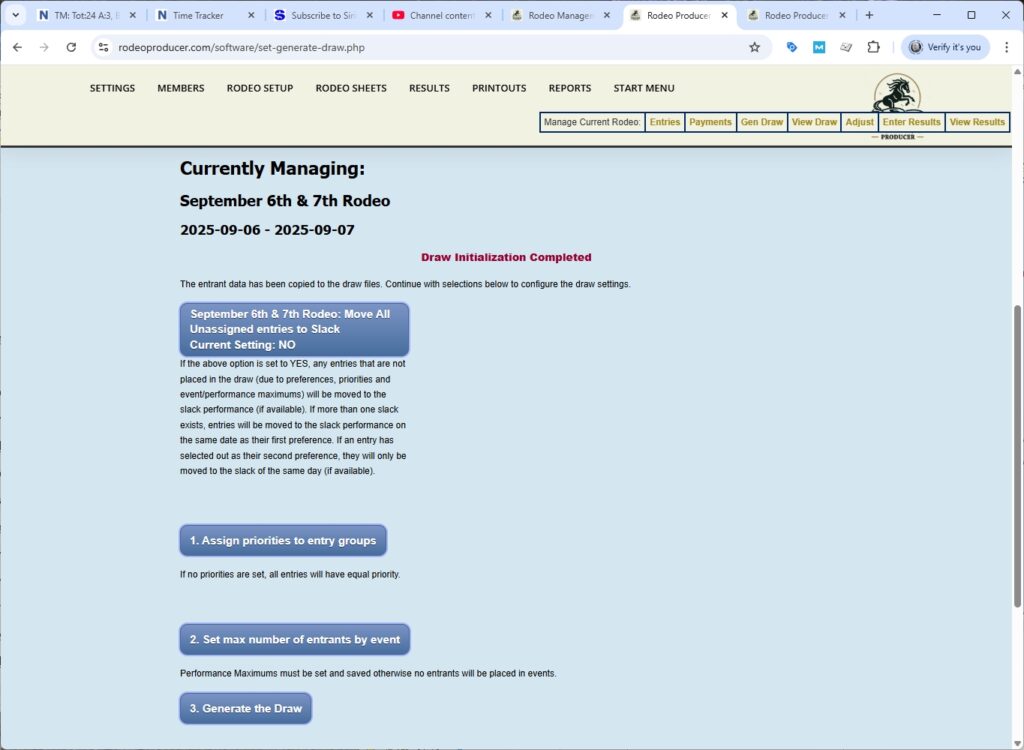 rodeo producer - advanced - 2 go plus average - generate draw - 2