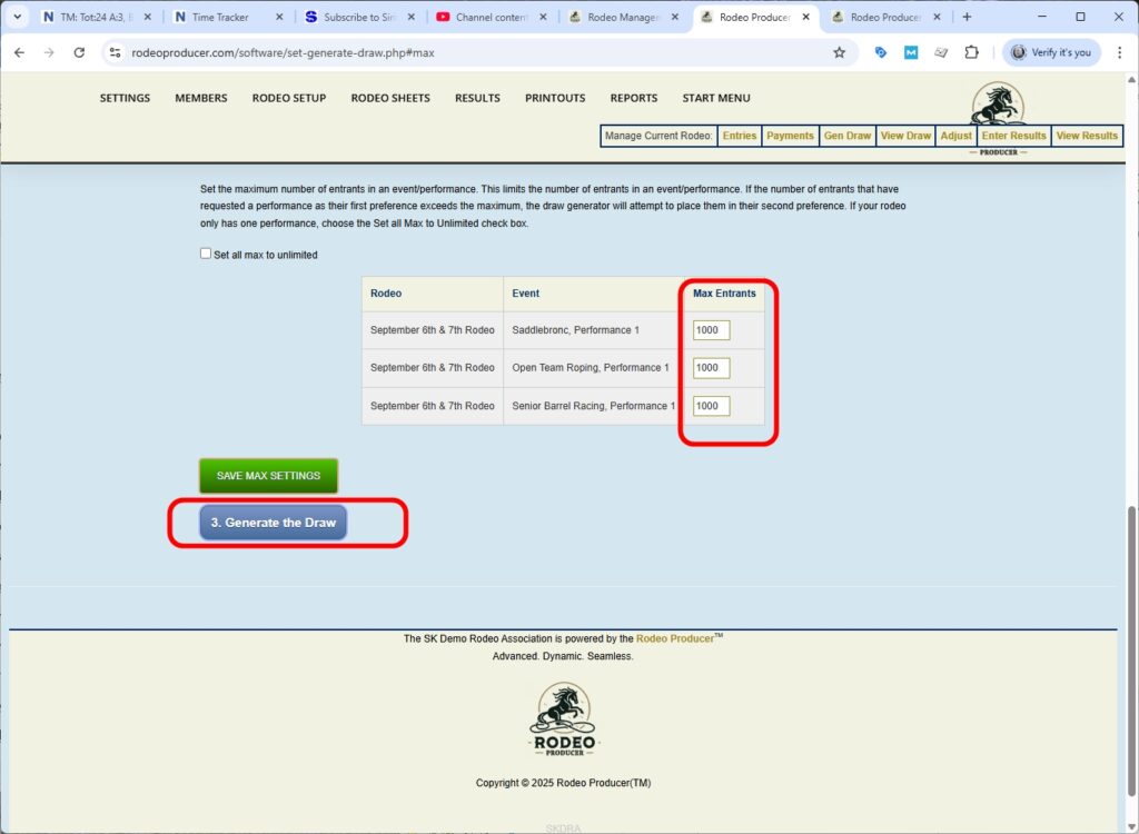 rodeo producer - advanced - 2 go plus average - generate draw - 4