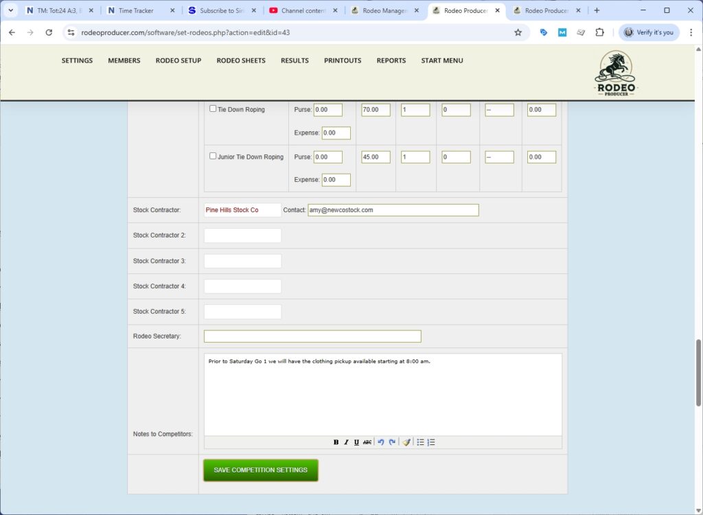 rodeo producer - advanced - 2 go plus average - new rodeo - 6