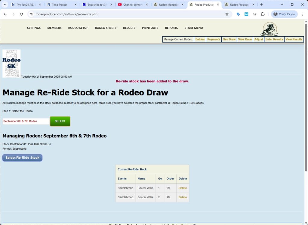 rodeo producer - advanced - 2 go plus average - re-ride - 3