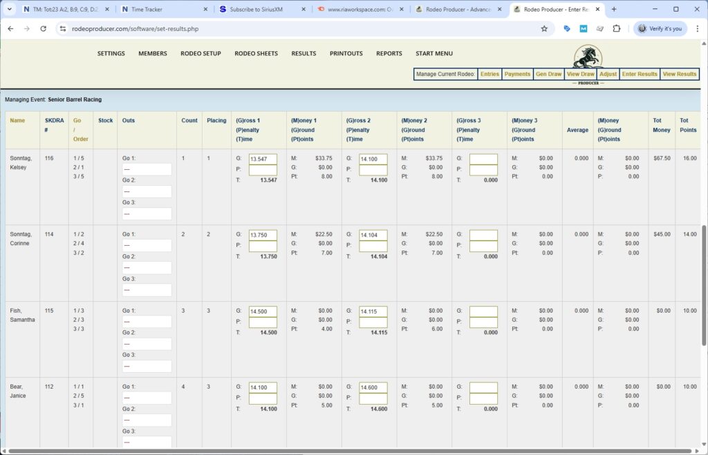 rodeo producer - advanced - 3 go plus average rodeo - results - sbr - go2 rodeo producer - advanced - 3 go plus average rodeo - results - sbr - go2