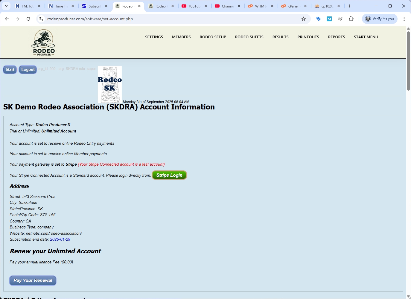 rodeo producer - start menu - your account rodeo producer - start menu - your account