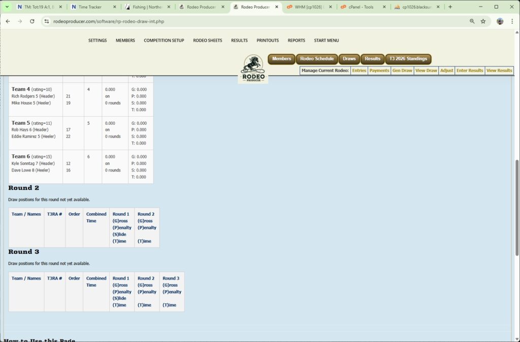 rodeo producer - generate single or short go draws - single event - draw preview -3